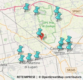 Mappa Via Guglielmo Marconi, 31033 Castello di Godego TV, Italia (4.53077)