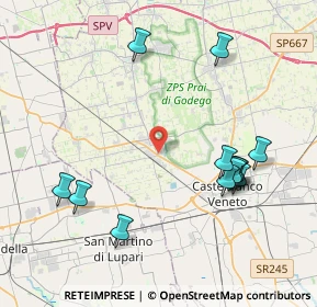 Mappa Via Guglielmo Marconi, 31033 Castello di Godego TV, Italia (4.42417)