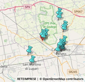 Mappa Via Guglielmo Marconi, 31033 Castello di Godego TV, Italia (3.312)