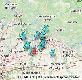 Mappa Via Galileo Galilei, 24035 Curno BG, Italia (9.48429)