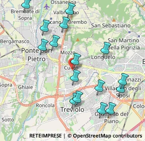 Mappa Via Galileo Galilei, 24035 Curno BG, Italia (2.17563)