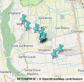 Mappa Via Francesco Crispi, 36056 Tezze sul Brenta VI, Italia (0.93091)