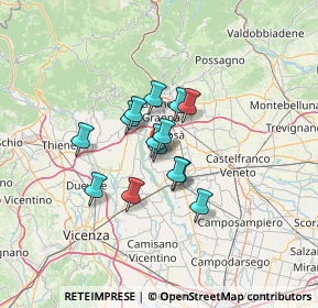 Mappa Via Francesco Crispi, 36056 Tezze sul Brenta VI, Italia (8.38857)