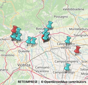 Mappa Via Francesco Crispi, 36056 Tezze sul Brenta VI, Italia (13.75467)