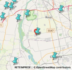 Mappa Via Francesco Crispi, 36056 Tezze sul Brenta VI, Italia (6.86538)