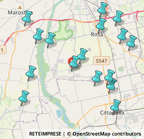 Mappa Via Francesco Crispi, 36056 Tezze sul Brenta VI, Italia (4.755)