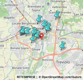 Mappa Via Monti, 24036 Ponte San Pietro BG, Italia (1.34786)