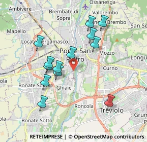 Mappa Via Monti, 24036 Ponte San Pietro BG, Italia (1.75615)