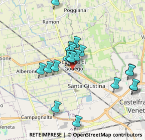 Mappa Via Papa Sarto, 31039 Castello di Godego TV, Italia (1.6875)