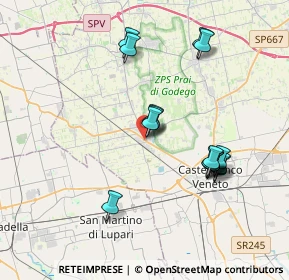 Mappa Via Papa Sarto, 31039 Castello di Godego TV, Italia (3.5575)