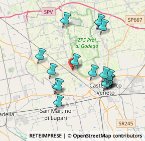 Mappa Via Papa Sarto, 31039 Castello di Godego TV, Italia (3.715)