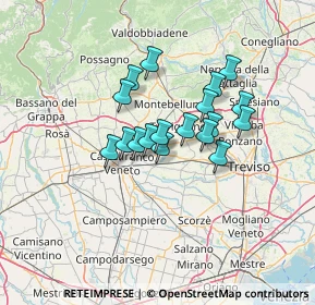 Mappa Via Case Rosse, 31050 Vedelago TV, Italia (9.75389)