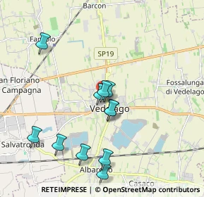Mappa Via Case Rosse, 31050 Vedelago TV, Italia (1.84727)