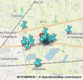 Mappa Via Case Rosse, 31050 Vedelago TV, Italia (1.163)