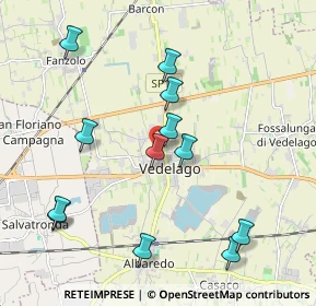 Mappa Via Case Rosse, 31050 Vedelago TV, Italia (2.0675)