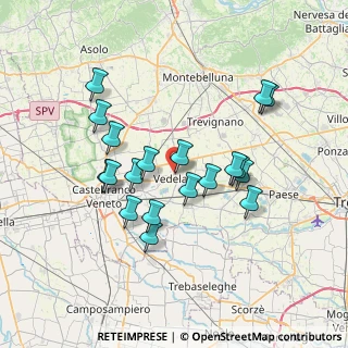 Mappa Via Paris Bordone, 31044 Vedelago TV, Italia (6.58421)