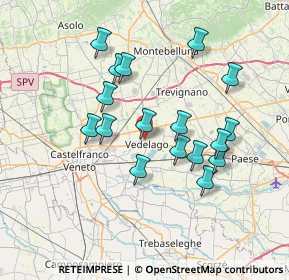 Mappa Via Case Rosse, 31050 Vedelago TV, Italia (6.60294)
