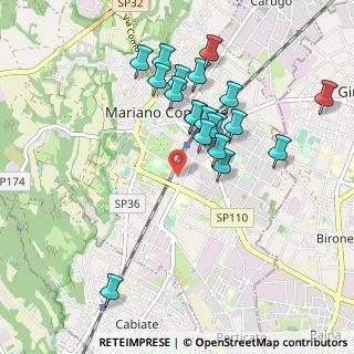 Mappa Via Monsignor G. Colombo, 22066 Mariano Comense CO, Italia (0.9005)