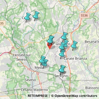 Mappa Via Monsignor G. Colombo, 22066 Mariano Comense CO, Italia (3.29692)