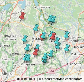 Mappa Via della Vigna Chiusa, 23899 Robbiate LC, Italia (6.7545)