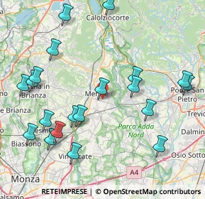 Mappa Via Achille Grandi, 23807 Merate LC, Italia (9.476)