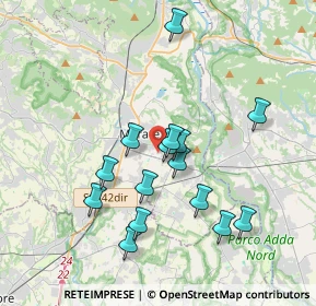 Mappa Via Achille Grandi, 23807 Merate LC, Italia (3.38867)