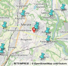 Mappa Via Achille Grandi, 23807 Merate LC, Italia (2.84538)