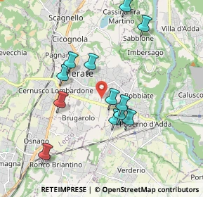 Mappa Via Achille Grandi, 23807 Merate LC, Italia (1.7425)