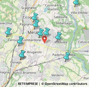 Mappa Via Achille Grandi, 23807 Merate LC, Italia (2.06818)