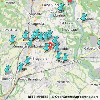 Mappa Via Achille Grandi, 23807 Merate LC, Italia (2.16)