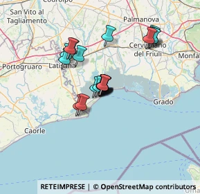 Mappa VIA UDINE ANGOLO VIA PIAZZA FONTANA, 33054 Lignano Sabbiadoro UD, Italia (9.6575)