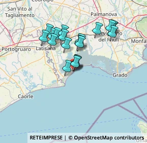 Mappa VIA UDINE ANGOLO VIA PIAZZA FONTANA, 33054 Lignano Sabbiadoro UD, Italia (12.1065)