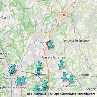 Mappa Via IV Novembre, 20843 Verano Brianza MB, Italia (6.71286)