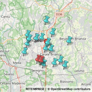 Mappa Via IV Novembre, 20843 Verano Brianza MB, Italia (3.1755)