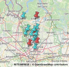 Mappa Via IV Novembre, 20843 Verano Brianza MB, Italia (9.18)
