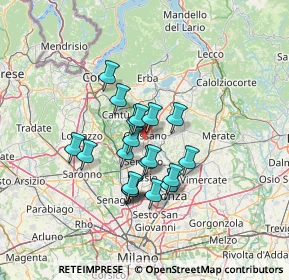Mappa 20833 Giussano MB, Italia (10.259)