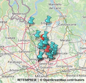 Mappa 20833 Giussano MB, Italia (10.2525)