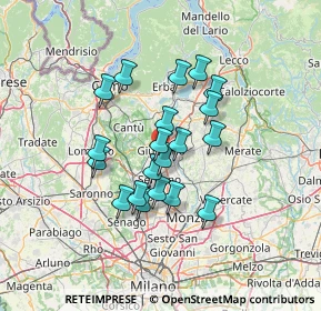 Mappa 20833 Giussano MB, Italia (10.6215)