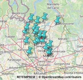 Mappa 20833 Giussano MB, Italia (9.782)