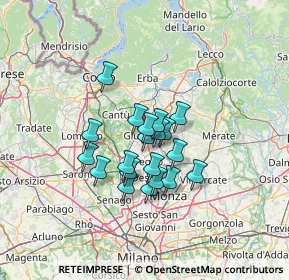 Mappa 20833 Giussano MB, Italia (9.225)