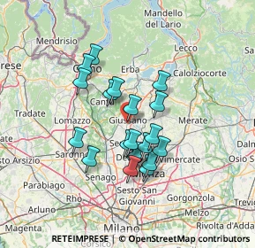 Mappa 20833 Giussano MB, Italia (10.784)