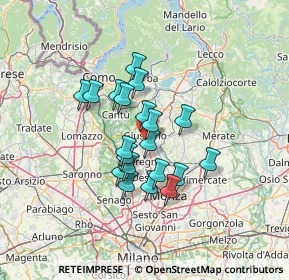 Mappa 20833 Giussano MB, Italia (9.994)