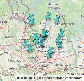 Mappa 20833 Giussano MB, Italia (9.87722)