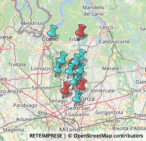 Mappa 20833 Giussano MB, Italia (8.86133)