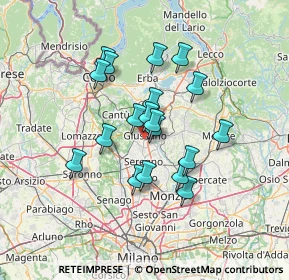 Mappa 20833 Giussano MB, Italia (10.91368)