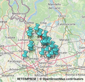 Mappa 20833 Giussano MB, Italia (9.2475)