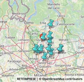 Mappa 20833 Giussano MB, Italia (10.1275)