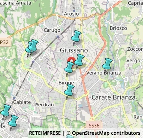 Mappa 20833 Giussano MB, Italia (2.58636)