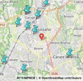 Mappa 20833 Giussano MB, Italia (2.86455)