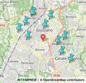 Mappa 20833 Giussano MB, Italia (2.03545)